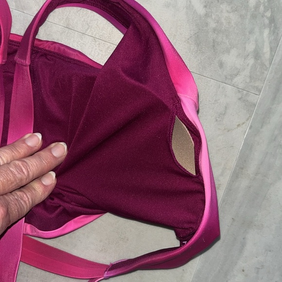 Athleta   Racer back Bra Variations of pink/purple interior removable pads  Sz M - Picture 8 of 9